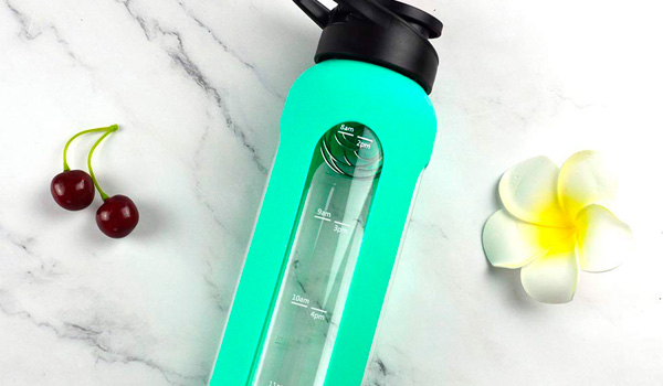 Botellas de agua reutilizables de vidrio